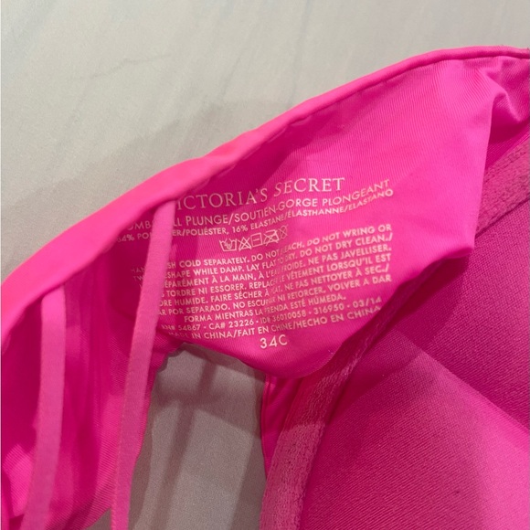 Victoria's Secret Hot Pink Strappy Bra - Picture 3 of 3